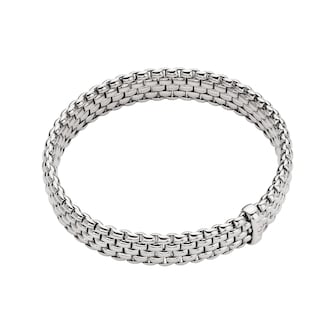 Fope 18k White Gold 0.01cttw Panorama Bracelet Size Medium Fope 18k White Gold 0.01cttw Panorama Bracelet Size Medium