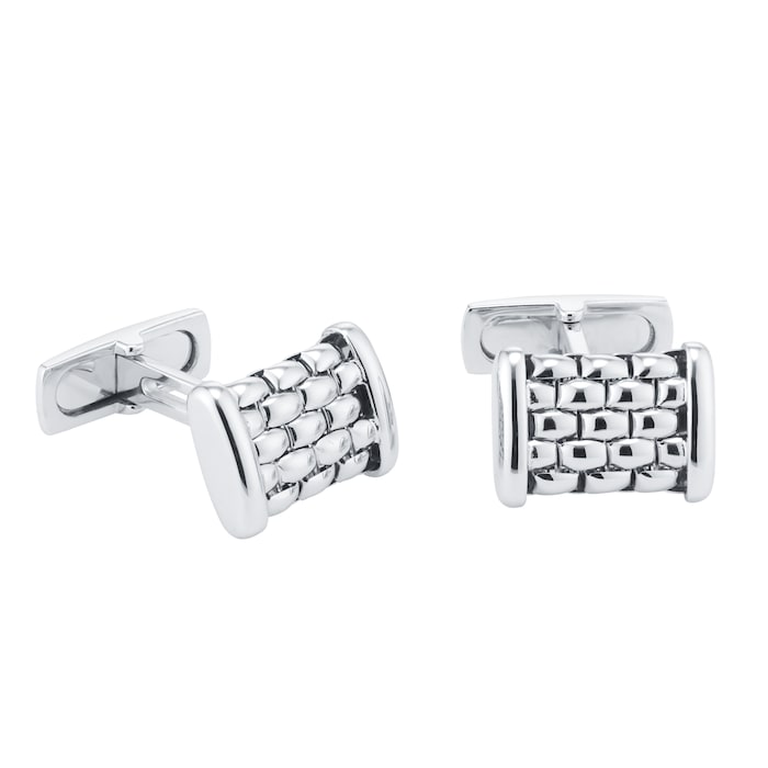 Fope Mens 18ct White Gold Cufflinks