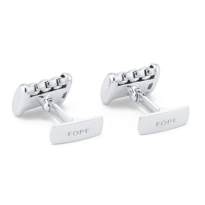 Fope Mens 18ct White Gold Cufflinks