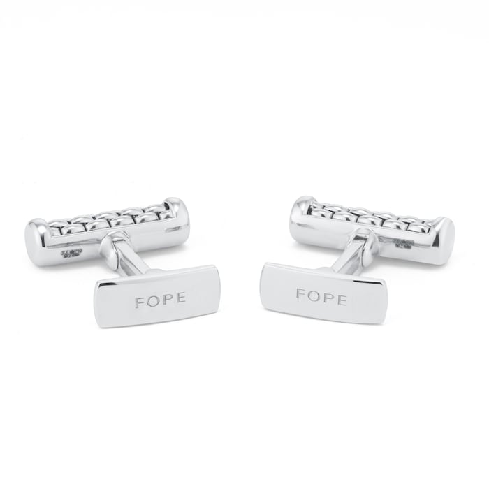 Fope Mens 18ct White Gold Cufflinks