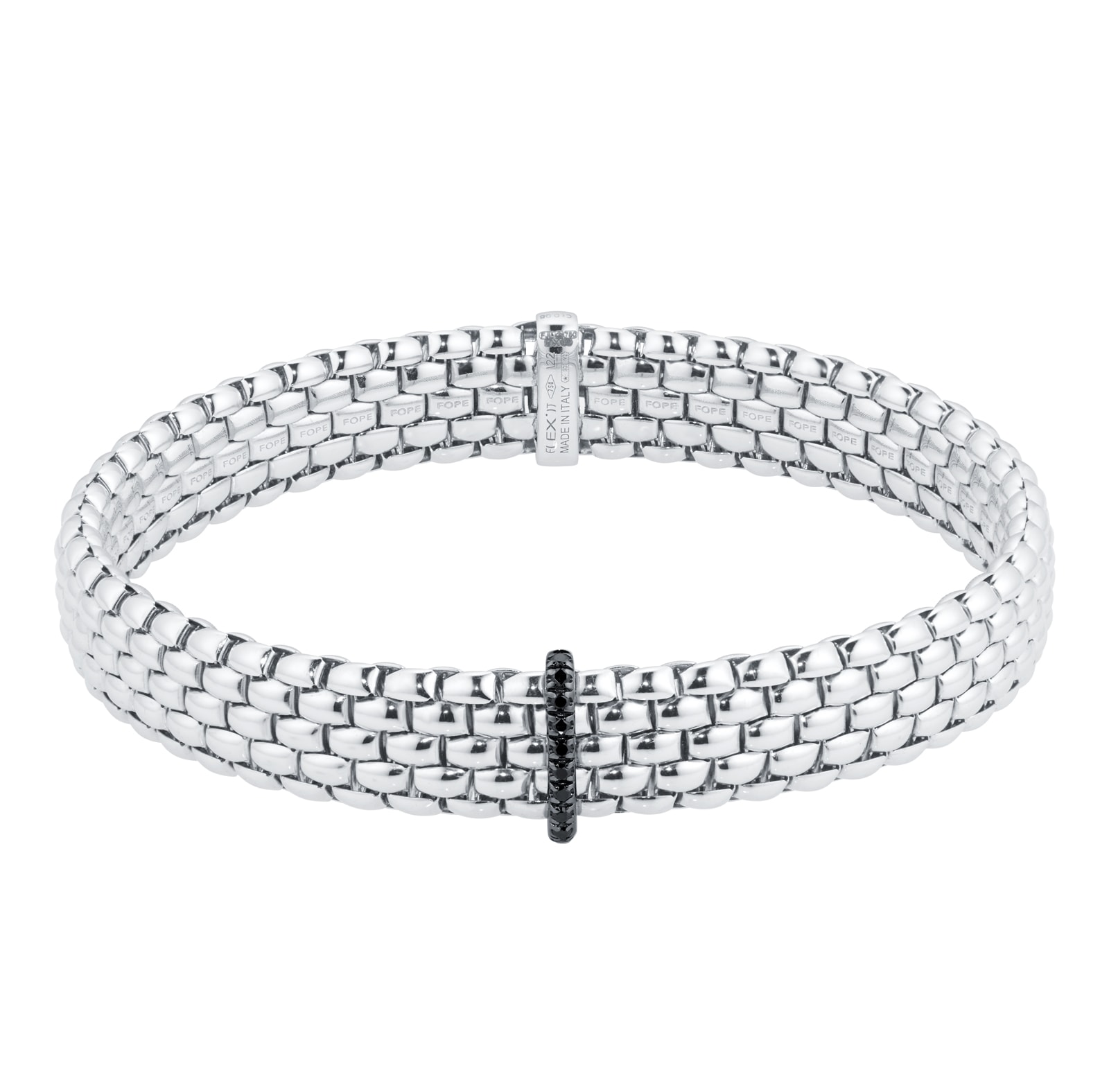 Fope Mens 18ct White Gold Diamond Bracelet