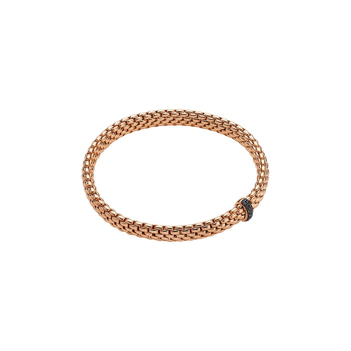 Fope Mens 18ct Rose Gold Diamond Bracelet