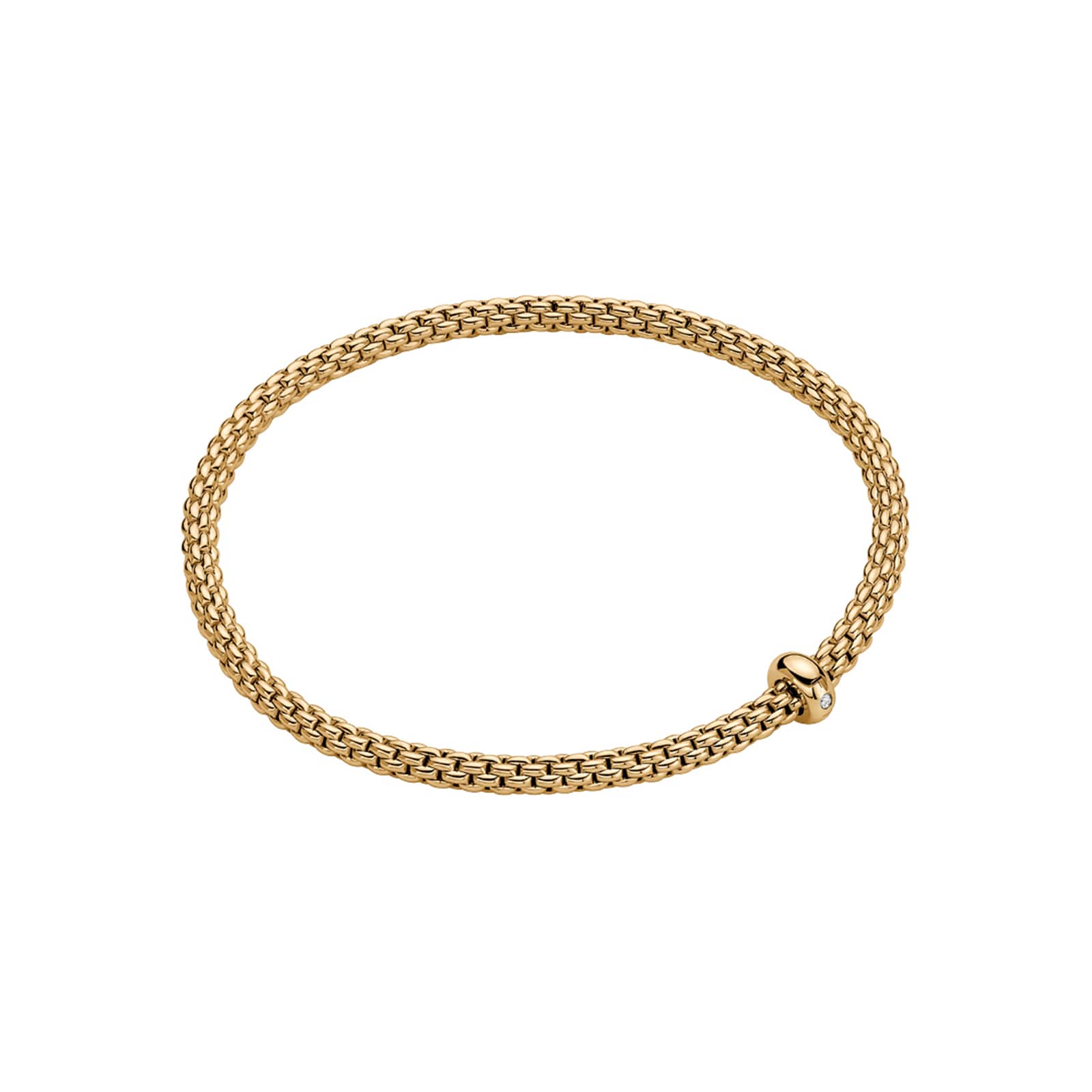 Fope 18k Yellow Gold 0.01cttw Prima Bracelet Size Small Fope 18k Yellow Gold 0.01cttw Prima Bracelet Size Small