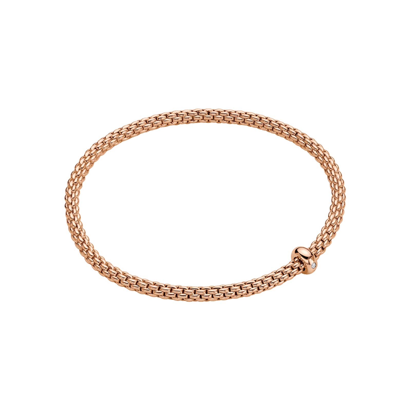 Fope 18k Rose Gold 0.01cttw Prima Bracelet Size Small Fope 18k Rose Gold 0.01cttw Prima Bracelet Size Small
