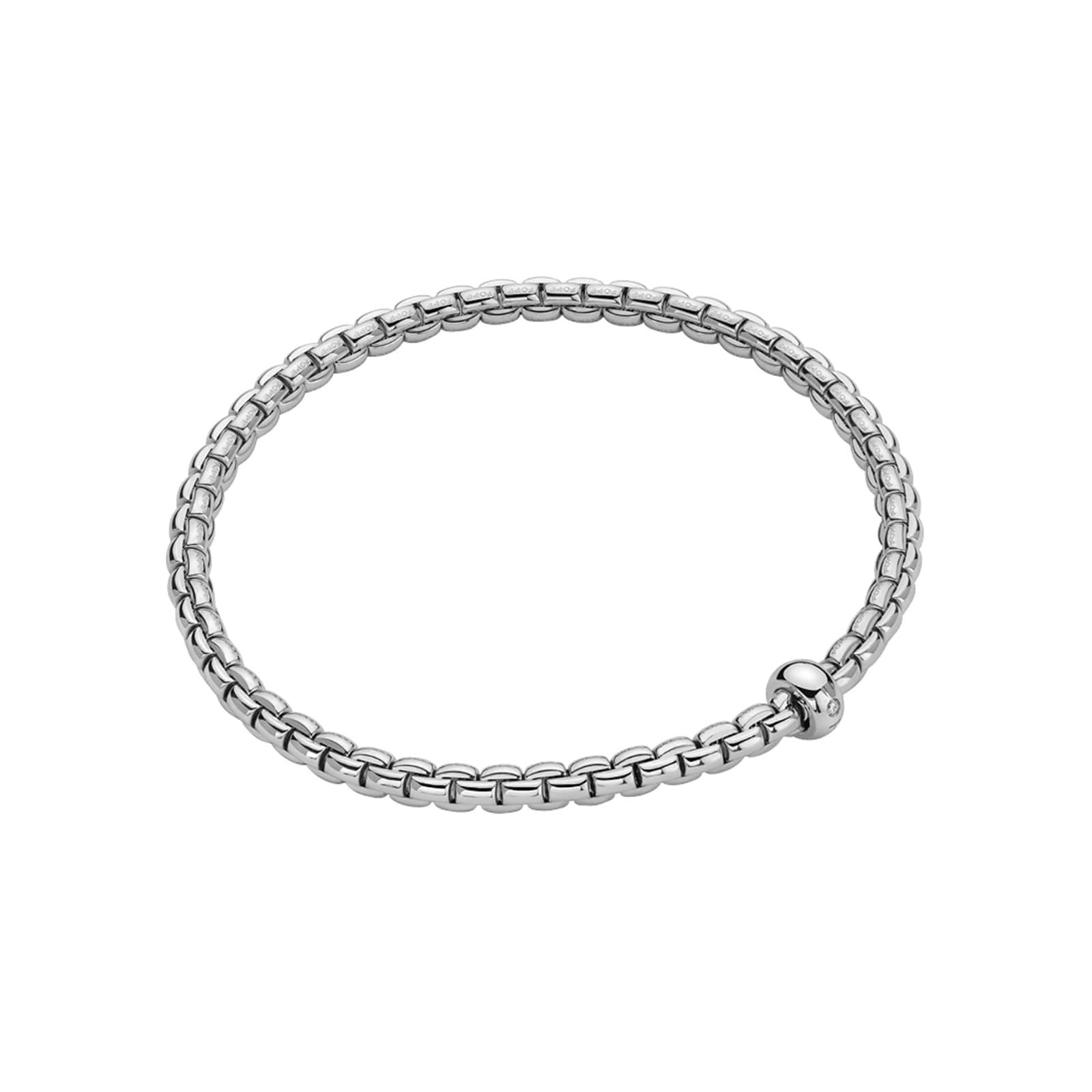 Fope 18k White Gold 0.01cttw Eka Bracelet Size Medium Fope 18k White Gold 0.01cttw Eka Bracelet Size Medium