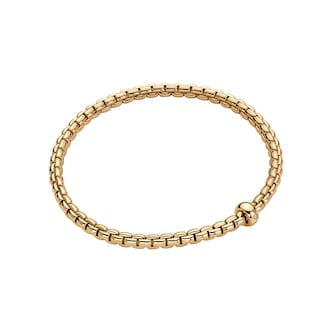 Fope 18k Yellow Gold 0.01cttw Eka Bracelet Size Medium Fope 18k Yellow Gold 0.01cttw Eka Bracelet Size Medium