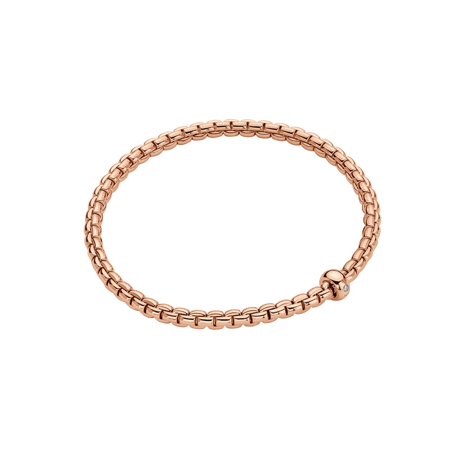 Fope 18k Rose Gold 0.01cttw Eka Bracelet Size Medium Fope 18k Rose Gold 0.01cttw Eka Bracelet Size Medium