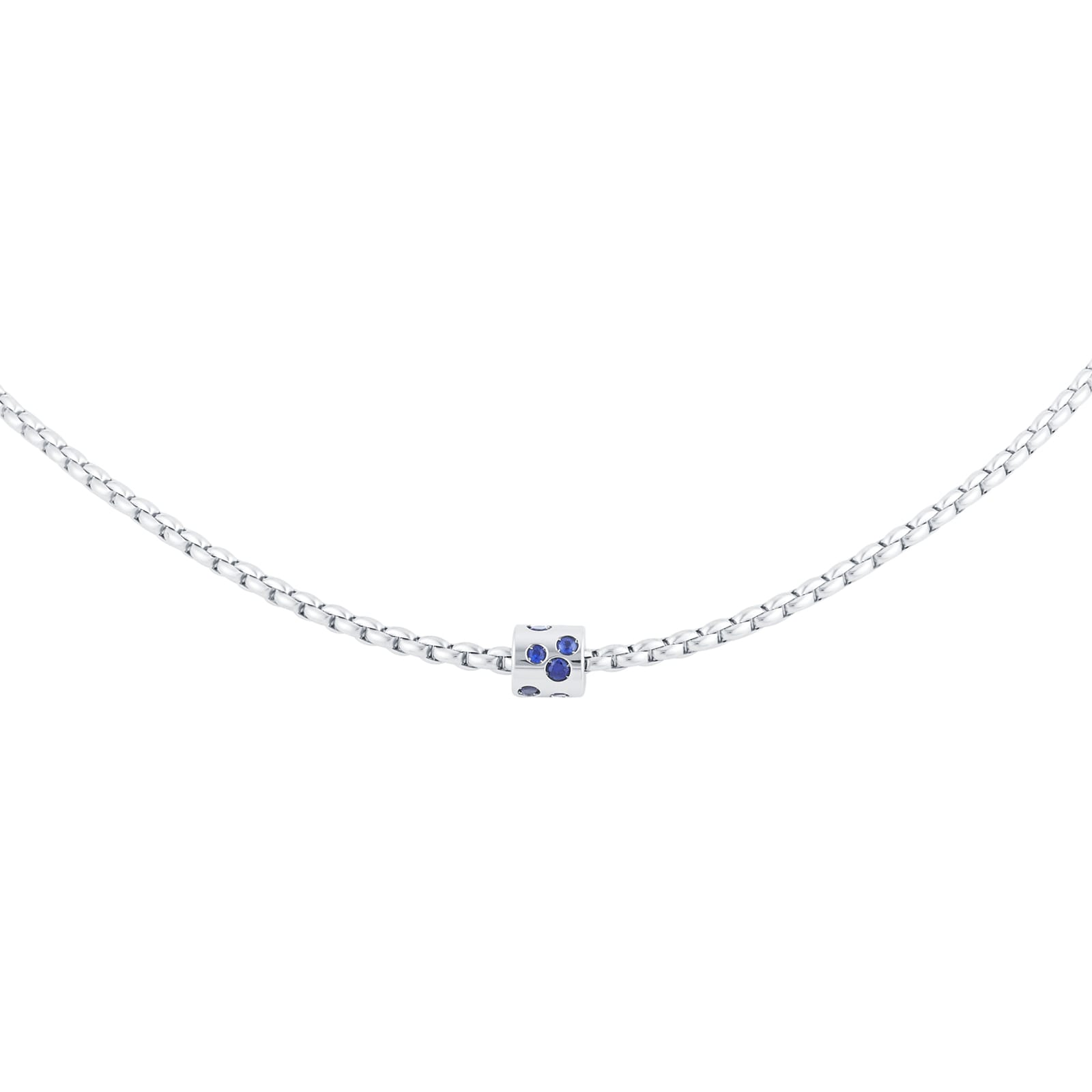 14K White Gold Diamond and Blue Sapphire Teardrop Twist Necklace | Shop 14k White  Gold Lusso Color Necklaces | Gabriel & Co