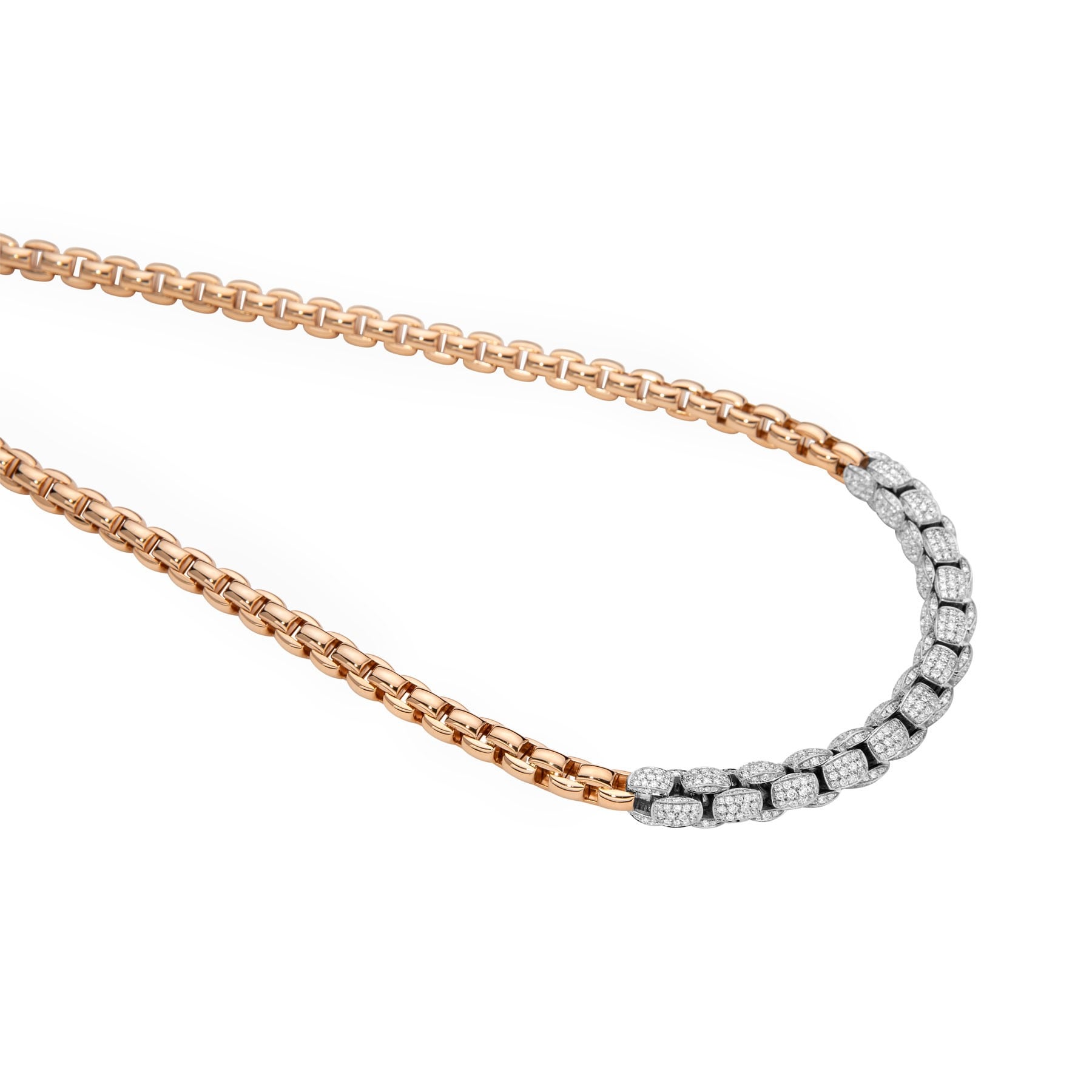 Fope 18ct Rose Gold Diamond Necklace