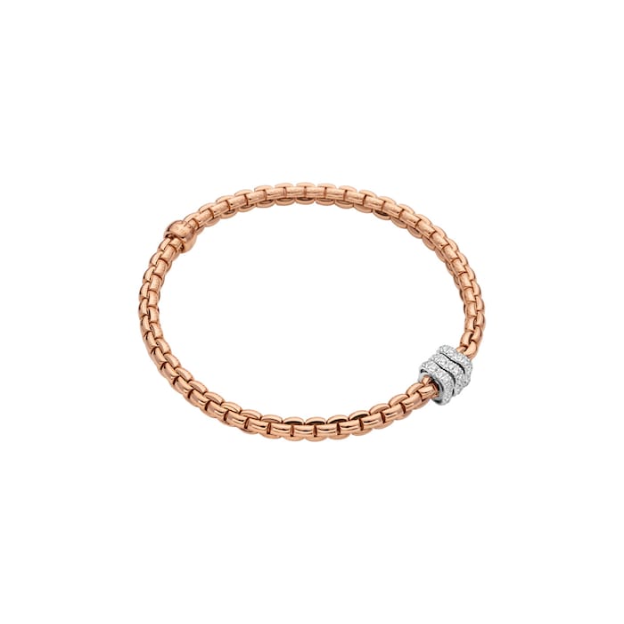 Fope 18ct Rose Gold Diamond Bracelet - Small