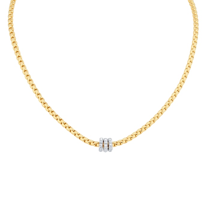 Fope 18ct Yellow Gold Diamond Necklace