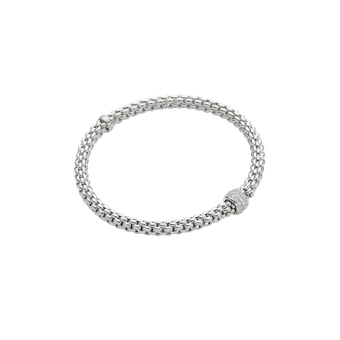 Fope 18k White Gold 0.29cttw Diamond Vendome Bracelet Size Medium