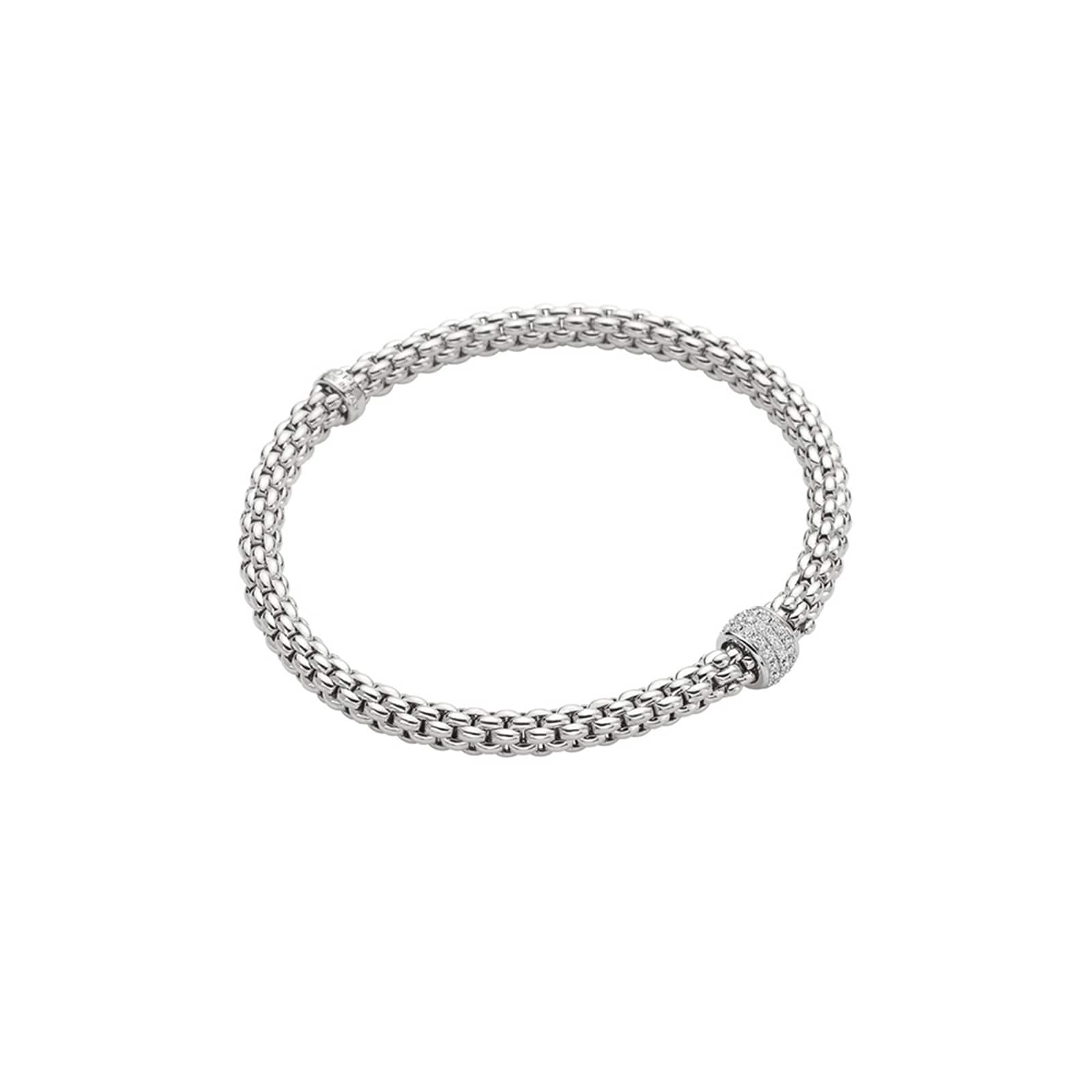 Fope 18k White Gold 0.29cttw Diamond Vendome Bracelet Size Medium