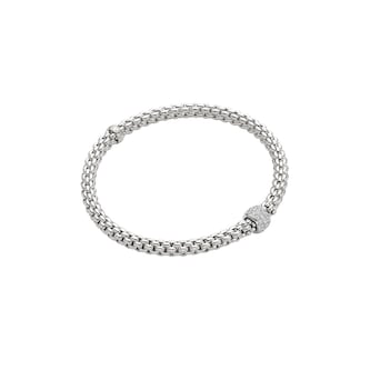 Fope 18k White Gold 0.29cttw Diamond Vendome Bracelet Size Medium Fope 18k White Gold 0.29cttw Diamond Vendome Bracelet Size Medium