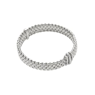 Fope 18k White Gold 0.23cttw Diamond Panorama Flex Bracelet Size Small Fope 18k White Gold 0.23cttw Diamond Panorama Flex Bracelet Size Small