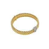 Fope 18k Yellow Gold 0.23cttw Diamond Panorama Flex Bracelet Size Small