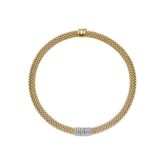 Fope 18k Yellow Gold 0.68cttw Diamond Panorama Flex Necklace 42cm