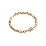Fope 18k Yellow Gold 0.56cttw Diamond Solo Flex Bracelet Size Medium