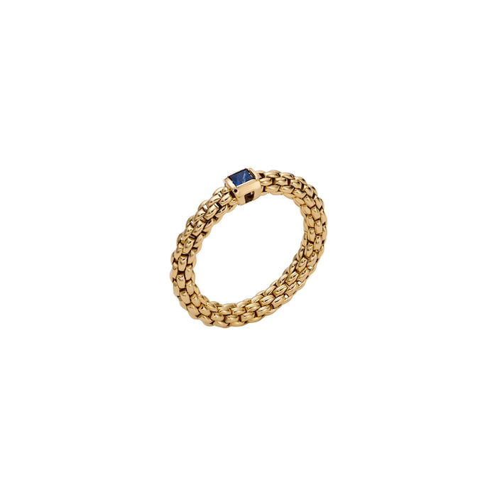 Fope Souls 18ct Yellow Gold Blue Sapphire Ring - Medium