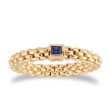 Fope Souls 18ct Yellow Gold Blue Sapphire Ring - Medium