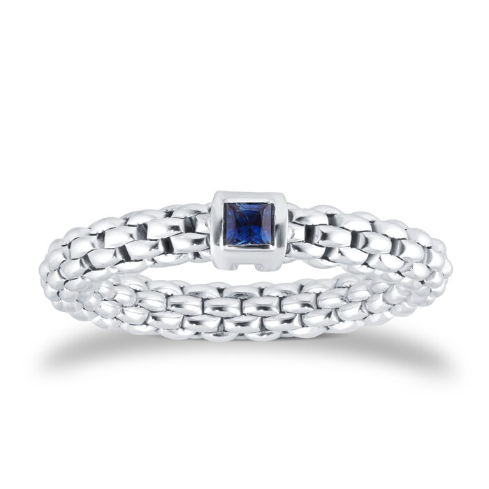 Fope Souls 18ct White Gold Blue Sapphire Ring - Small