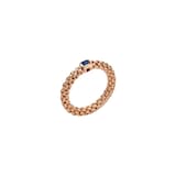 Fope Souls 18ct Rose Gold Blue Sapphire Ring - Large
