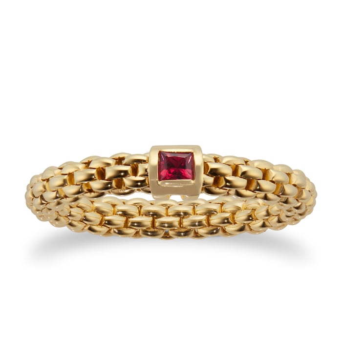 Fope Souls 18ct Yellow GoldRed Ruby Ring - Small