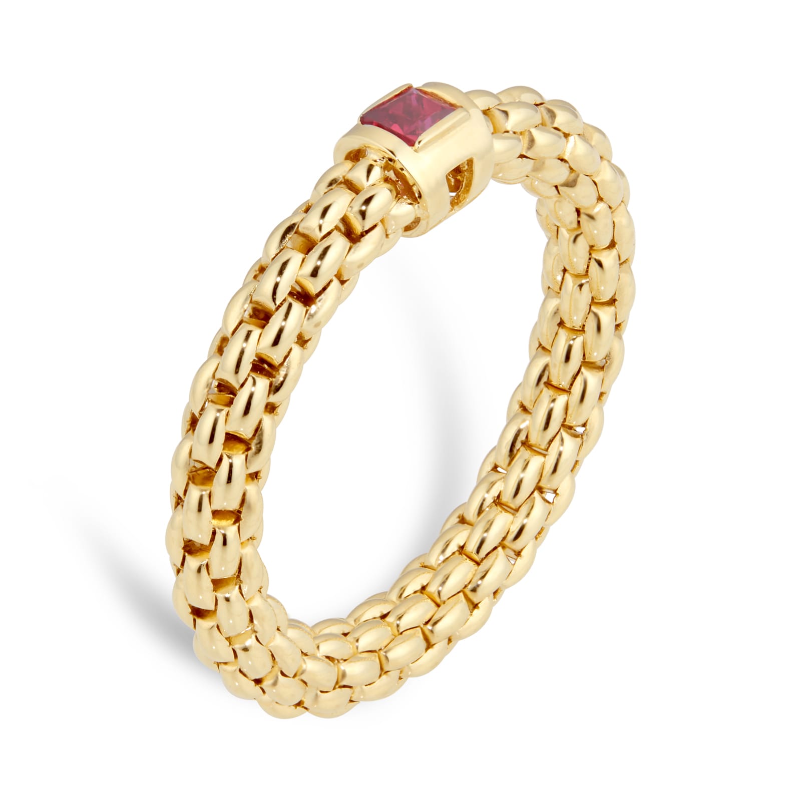 Fope Souls 18ct Yellow GoldRed Ruby Ring - Small Fope Souls 18ct Yellow GoldRed Ruby Ring - Small