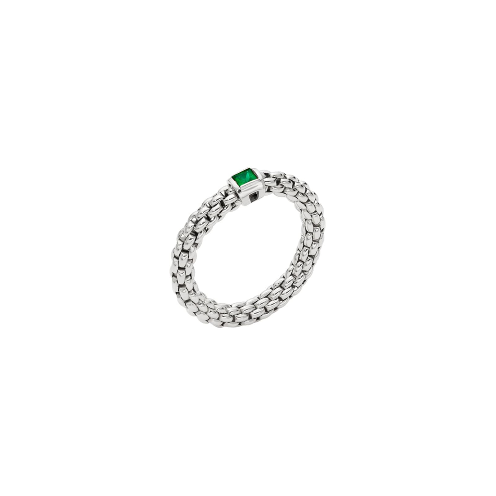 Souls 18ct White Gold Green Emerald Ring - Small image