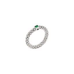 37251450 - Souls 18ct White Gold Green Emerald Ring - Small