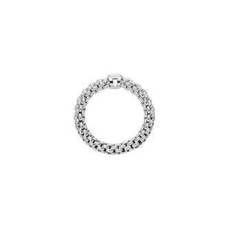 Fope Souls 18ct White Gold Green Emerald Ring - Small