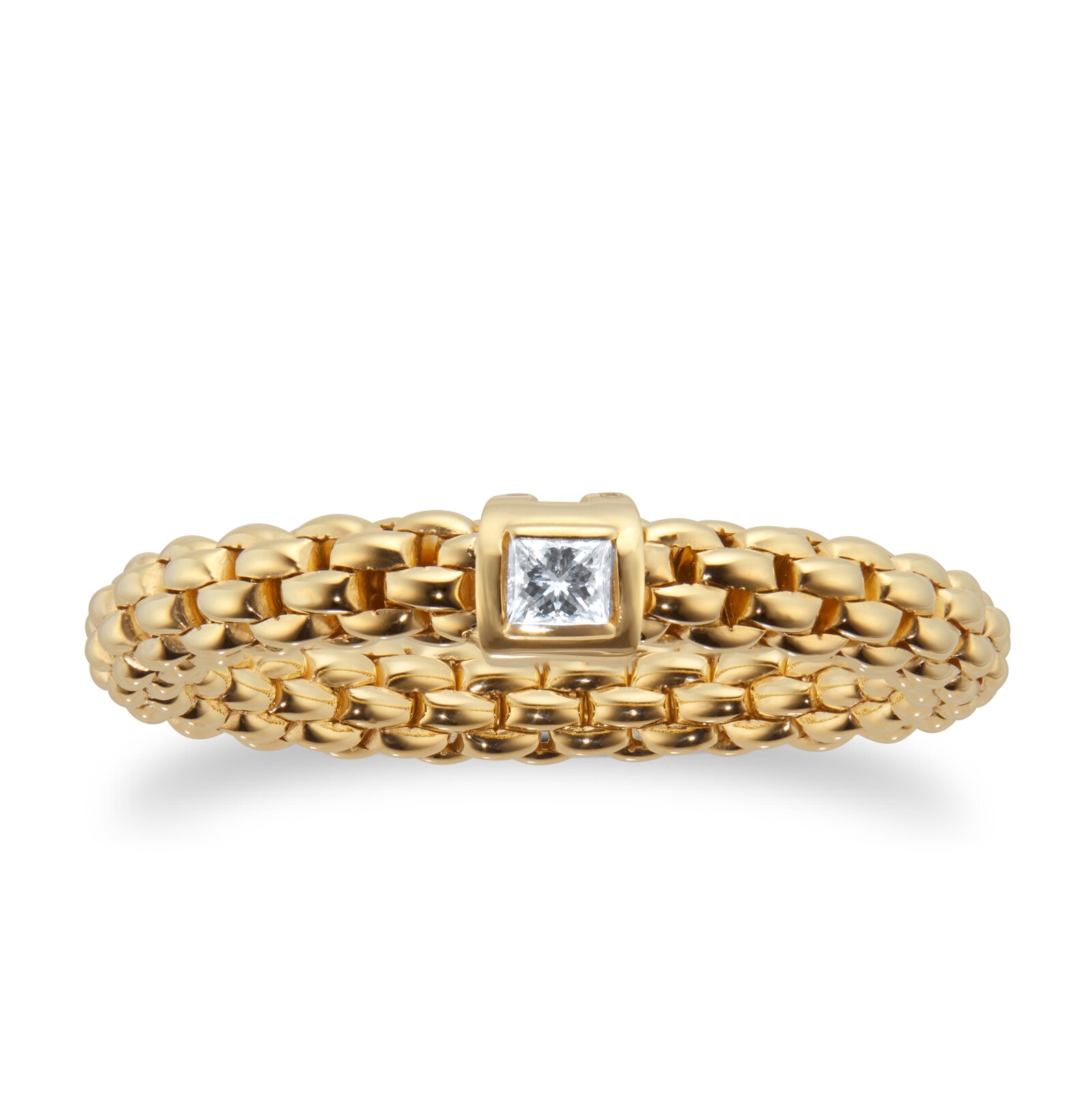Fope Souls 18ct Yellow Gold 0.09ct White Diamond Ring - Medium Fope Souls 18ct Yellow Gold 0.09ct White Diamond Ring - Medium