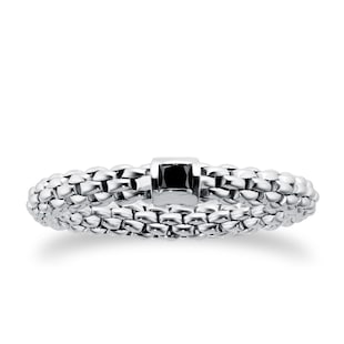 Fope Souls 18ct White Gold 0.14ct Black Diamond Ring - Large