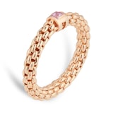 Fope Souls 18ct Rose Gold Pink Sapphire Ring - Medium