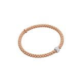 Fope 18k Rose Gold 0.29cttw Diamond Solo Flex Bracelet Size Medium