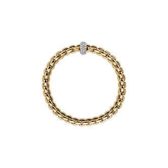 Fope 18k Yellow Gold 0.40cttw Diamond EKA Flex Bracelet Size Medium Fope 18k Yellow Gold 0.40cttw Diamond EKA Flex Bracelet Size Medium
