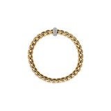 Fope 18k Yellow Gold 0.40cttw Diamond EKA Flex Bracelet Size Medium