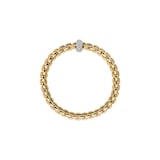 Fope 18k Yellow Gold 0.40cttw Diamond EKA Flex Bracelet Size Medium