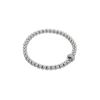 Fope 18k White Gold 0.37cttw Diamond EKA Flex Bracelet Size Medium