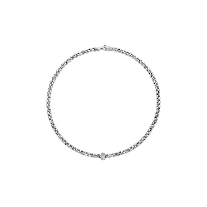 Fope 18k White Gold 0.37cttw Diamond EKA Flex Necklace 43cm