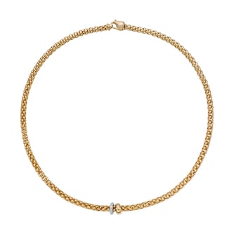 Fope 18k Yellow Gold 0.29cttw Diamond Solo Flex Necklace 17" Fope 18k Yellow Gold 0.29cttw Diamond Solo Flex Necklace 17"