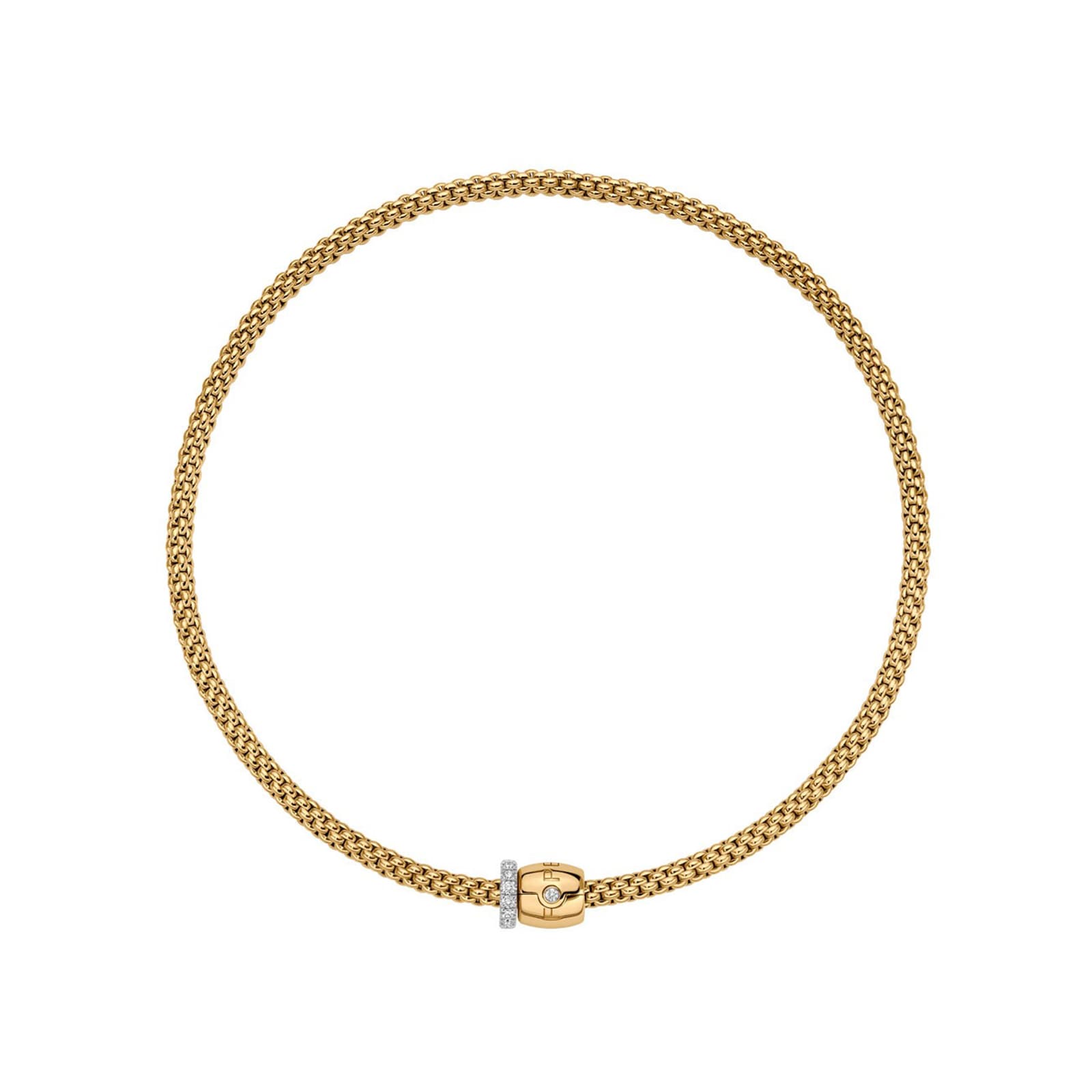 Fope 18k Yellow Gold 0.47cttw Diamond Solo Flex Necklace 16" Fope 18k Yellow Gold 0.47cttw Diamond Solo Flex Necklace 16"