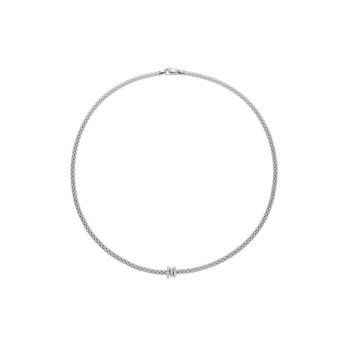 Fope 18k White Gold 0.31cttw Diamond Prima Flex Necklace 43cm