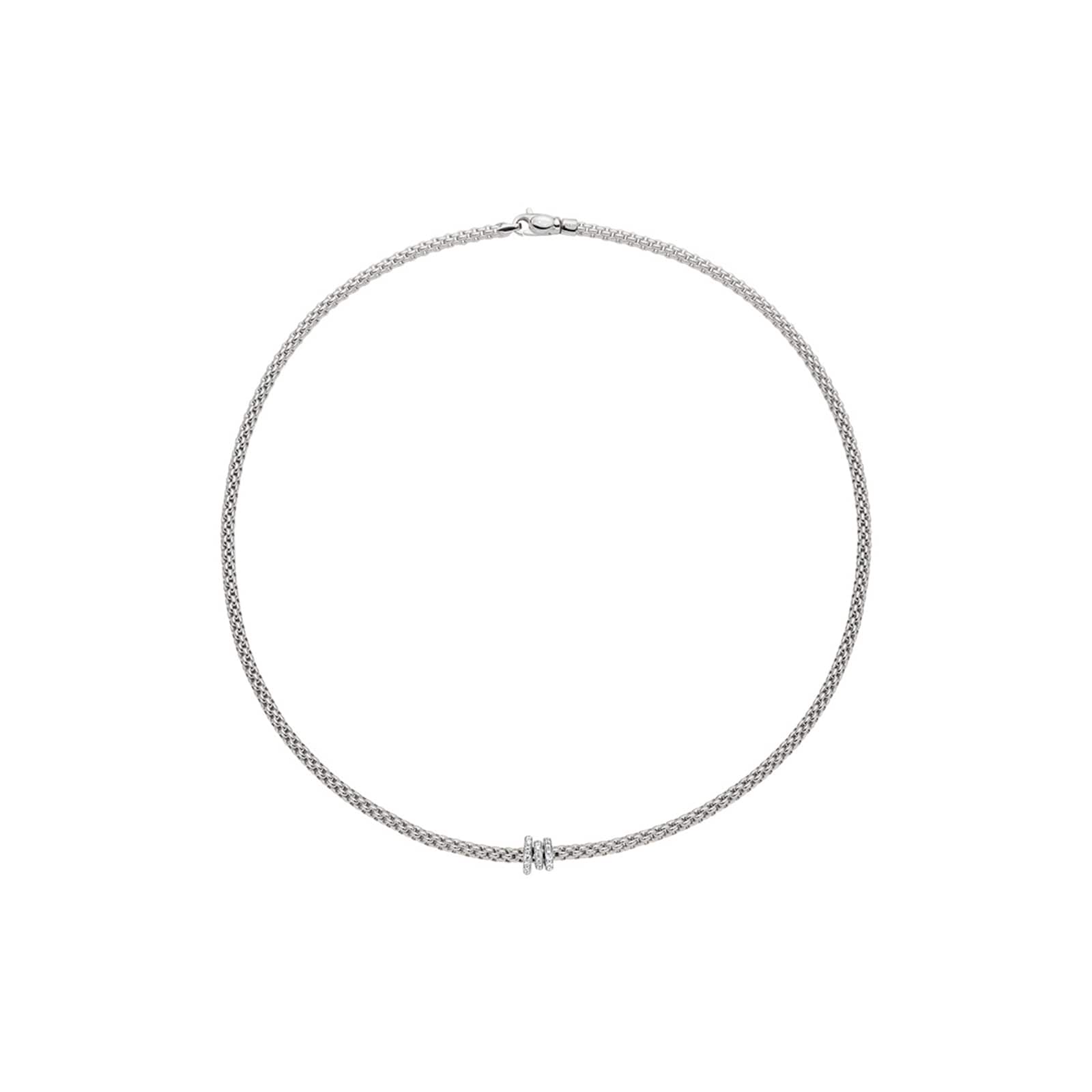 Fope 18k White Gold 0.31cttw Diamond Prima Flex Necklace 43cm