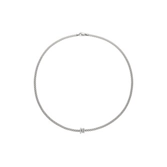 Fope 18k White Gold 0.31cttw Diamond Prima Flex Necklace 43cm Fope 18k White Gold 0.31cttw Diamond Prima Flex Necklace 43cm