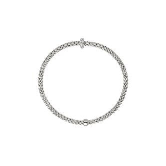 Fope 18k White Gold 0.18cttw Diamond Prima Flex Bracelet Size Small Fope 18k White Gold 0.18cttw Diamond Prima Flex Bracelet Size Small