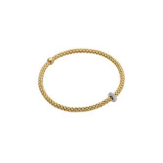 Fope 18k Yellow Gold 0.18cttw Diamond Prima Flex Bracelet Size Small Fope 18k Yellow Gold 0.18cttw Diamond Prima Flex Bracelet Size Small