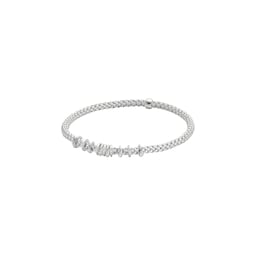 37251480 - 18ct White Gold Prima Flex'it 0.15ct Diamond Bracelet - Size Medium