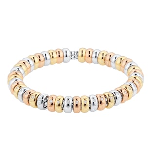 Fope 18ct Tri Colour Gold Solo 0.52ct Diamond Bracelet