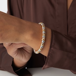 Fope 18ct Tri Colour Gold Solo 0.52ct Diamond Bracelet